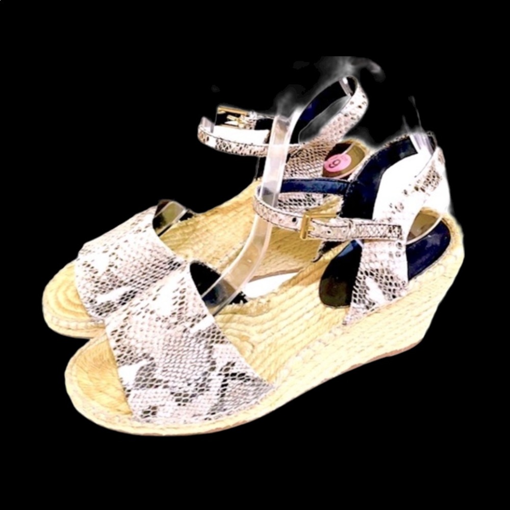 KG Kurt Geiger Naomi Espadrille Snakeskin Wedge 9M